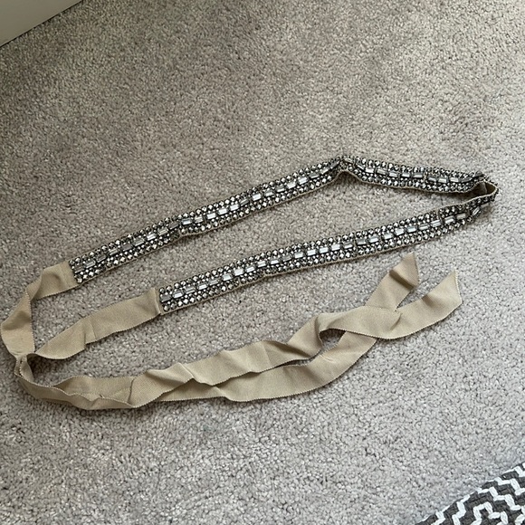 J. Crew Ribbon Jeweled Tie Belt